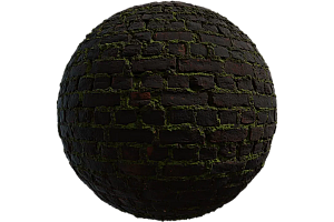 凡酷网-苔藓砖块纹理贴图-mossy-brick-02-4k