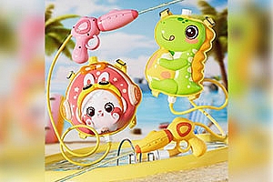 凡酷网-OC工程-卡通恐龙气球夏日沙滩泳池背包水枪模型场景工程模型